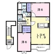 グリーンヒルズ Aの間取り画像