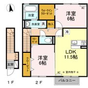 ソレイユ上諏訪の間取り画像