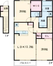 トレフル ブラン A棟の間取り画像