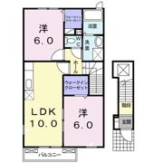 Park side亀山Bの間取り画像