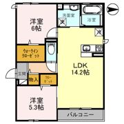 カーサ ベルシーの間取り画像