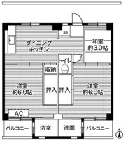 ビレッジハウス中根3号棟の間取り画像