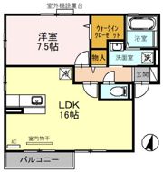 リビングタウンくにみ B棟の間取り画像