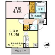 アバンセレジデンス Bの間取り画像
