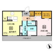 ハピネス Dの間取り画像