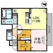 D-room K・M(ディールームケイエム)金剛の間取り画像