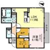 D-room K・M(ディールームケイエム)金剛の間取り画像