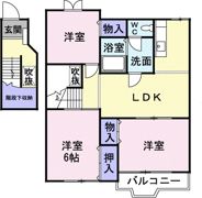 ボヌールⅠの間取り画像