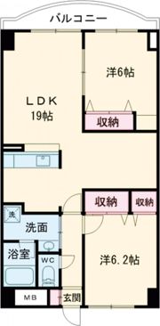 手柄アートスカイハイツの間取り画像