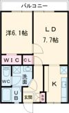 パナハイツ鏡Aの間取り画像