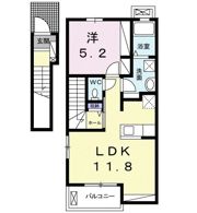 ルクア三条 Cの間取り画像