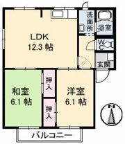 メリーハイム中村 A棟の間取り画像