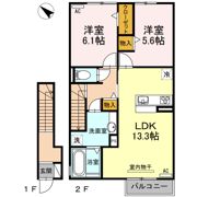 セジュールマルヤマ Ⅱ番館の間取り画像