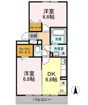 リビングタウン北川添 A棟の間取り画像