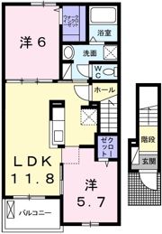 Rグレイ砥堀の間取り画像