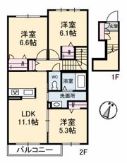 プロヌーブ郡家の間取り画像