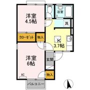 コーポ佐野 北棟の間取り画像