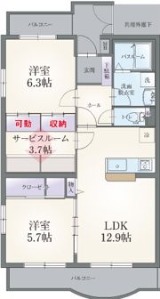エクセレント・パレスの間取り画像