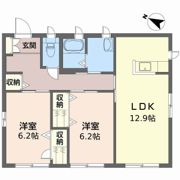コモンシティ虹ヶ丘一戸建借家Bの間取り画像