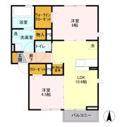 キャピタル美南 Bの間取り画像