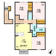 サニーコート Ⅱの間取り画像