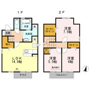 ハートハウスⅤ A棟の間取り画像