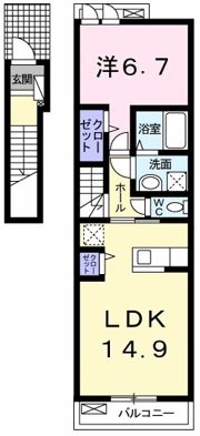 プロムナード Ⅱの間取り画像