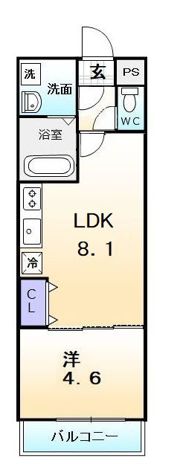 フジパレス堺大浜Ⅲ番館の間取り画像
