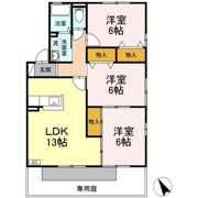 ウィルモア床波 A棟の間取り画像