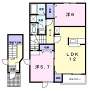 ジュネス矢田Ⅲの間取り画像