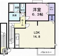 メゾンリゾナーレコトブキ Aの間取り画像