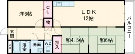 ラ・カーサ東生駒の間取り画像