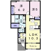 CLEMENT 樹Ⅱ（たつき）の間取り画像