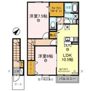 ローズコート杉立 B棟の間取り画像