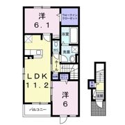 フレージュ ピアッツァBの間取り画像