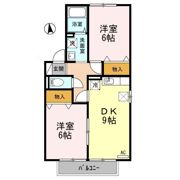 ウィルモア愛谷 Bの間取り画像