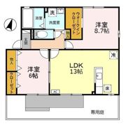 セジュール池鯉鮒 Bの間取り画像