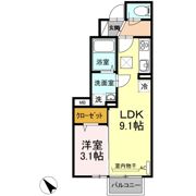 Une beau palais（ｴﾇﾎﾞｰﾊﾟﾚ）の間取り画像