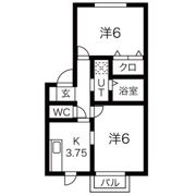 サニープレイスA・Bの間取り画像