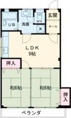 コーポ周山 Ⅱの間取り画像