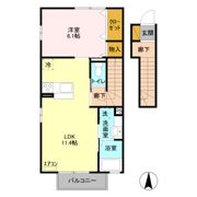 D-room ショコラ Bの間取り画像