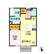 エール ド クラージュ Bの間取り画像