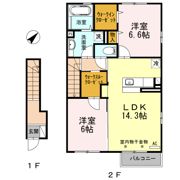 アンソレイユ・ヒルズ Bの間取り画像