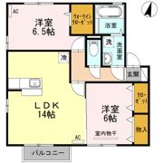 セジュール三条 B棟の間取り画像