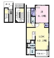 メゾンクレアール Fの間取り画像