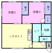 すずらんB棟の間取り画像