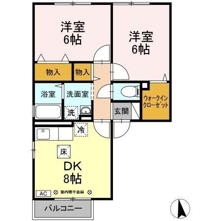 セジュールつるまい_間取り_0