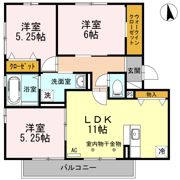 Piccolo Pino島町（ﾋﾟｯｺﾛ ﾋﾟｰﾉ） C棟の間取り画像