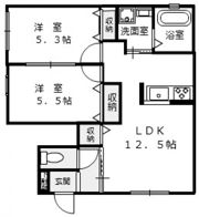 ル シエル西条の間取り画像