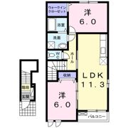 秋桜neo Aの間取り画像